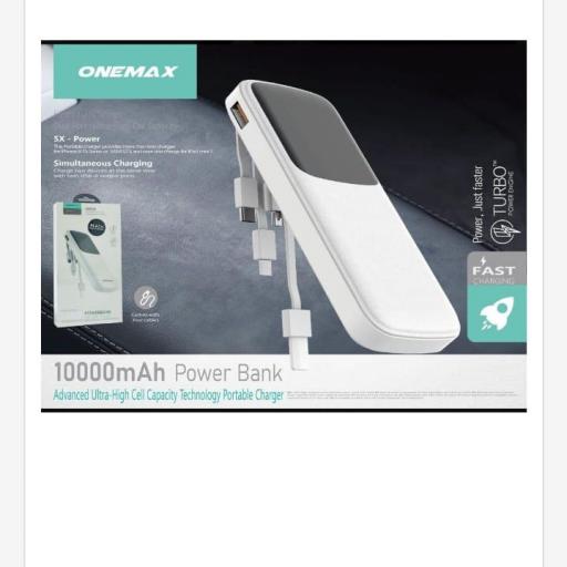 Power bank de 10.000 mAh onemax EFX107