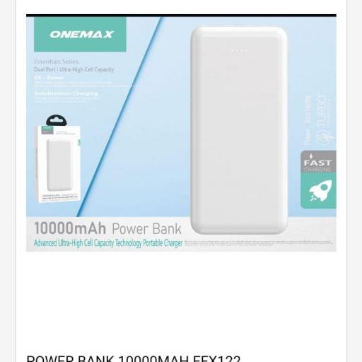 Power bank de 10.000 mAh onemax EFX122 [0]