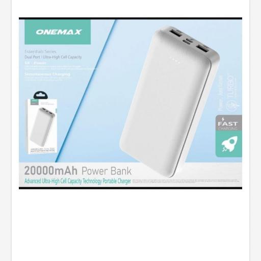 Power bank de 20.000 mAh onemax EFX123