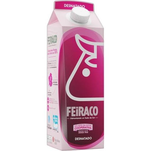 Feiraco leche desnatada brik 1 l