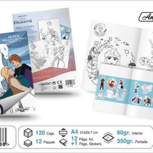 Libro de pintar + pegatinas Frozen 2 