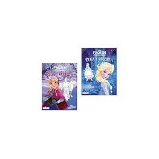 Libro Frozen Pega y Colorea azul.Precio unitario 