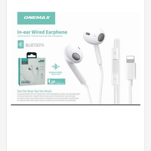 Auricular con cable y bluetooth Onemax compatible Iphone 