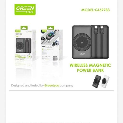 Batería externa inalámbrica magnética 10.000 mah