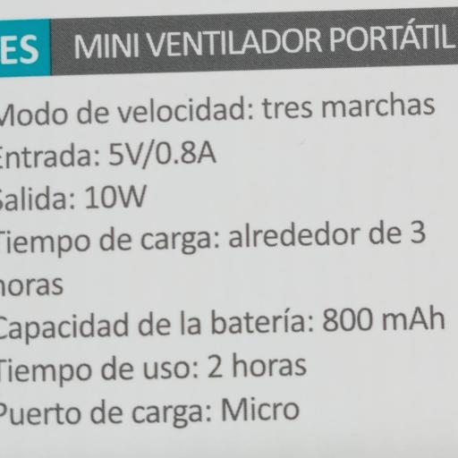 Mini ventilador portátil recargable por USB 69306 [1]