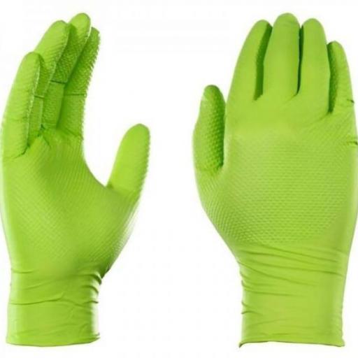 Guantes nitrilo diamantado reutilizables caja de 100 uds. [0]