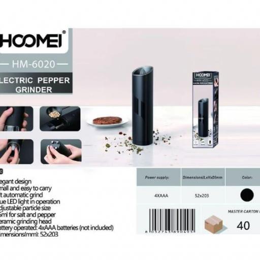 Molinillo eléctrico de pimienta Hoomei 6020 [0]