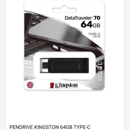 Pen Drive Kingston 64 GB Tipo C para móvil