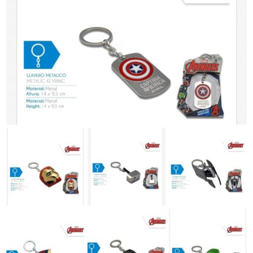 Llavero Marvel Avengers.Precio unidad 