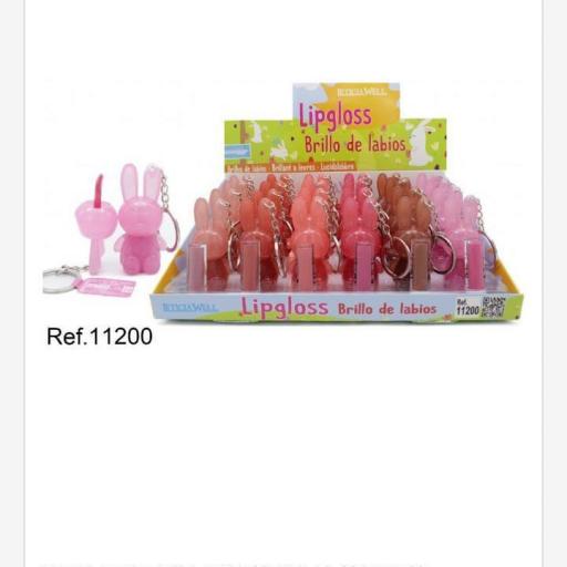 Lipgloss Brillo de labios Llavero Conejito 11200.Precio unidad 