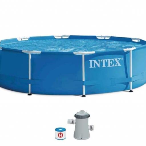 Piscina desmontable circular Intex Metal Frame 3 metros C/Depuradora  [1]