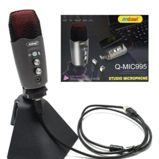  Micrófono de condensador profesional Plug&Play 3.5 jack grabación en estudio