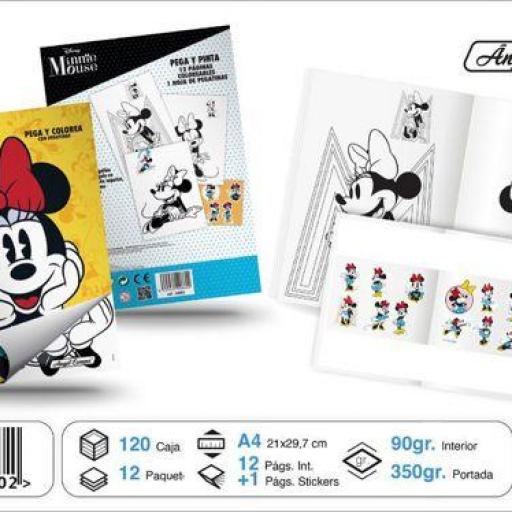 Libro pega y colorea Minnie 