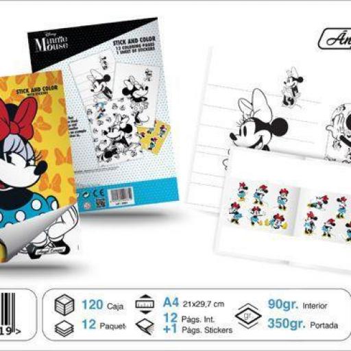 Libro pega y colorea Minnie 