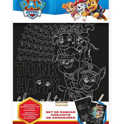 Set de papelería Scratch art "Paw patrol"