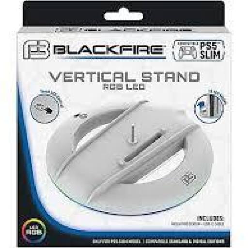 Accesorios PS5 - Ardistel Blackfire Soporte Vertical Stand RGB LED, Blanco