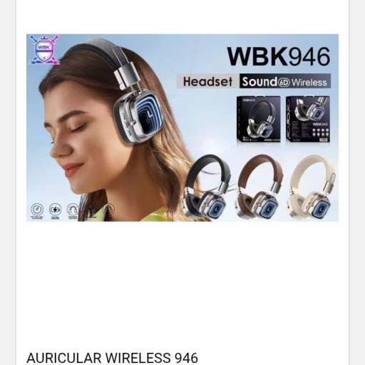 Auriculares inalámbricos WBK946.Precio unidad 