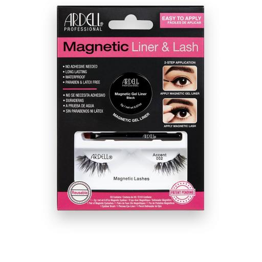 MAGNETIC LINER & LASH ACCENT pestañas #002 + gel liner 3 u [0]