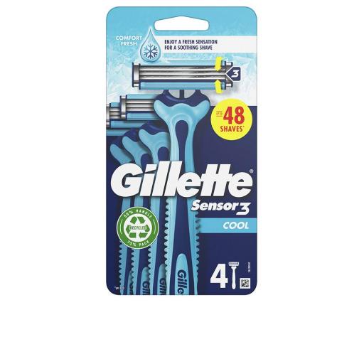 GILLETTE SENSOR3 COOL cuchilla afeitar desechables 4 u [0]