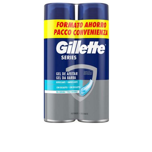 GILLETTE SERIES gel de afeitar piel sensible 2 x 200 ml
