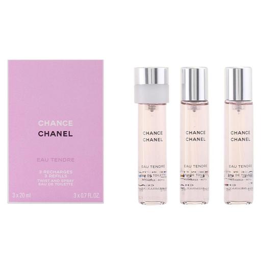 CHANCE EAU TENDRE eau de toilette twist & spray 3 recargas 3 x 20 ml