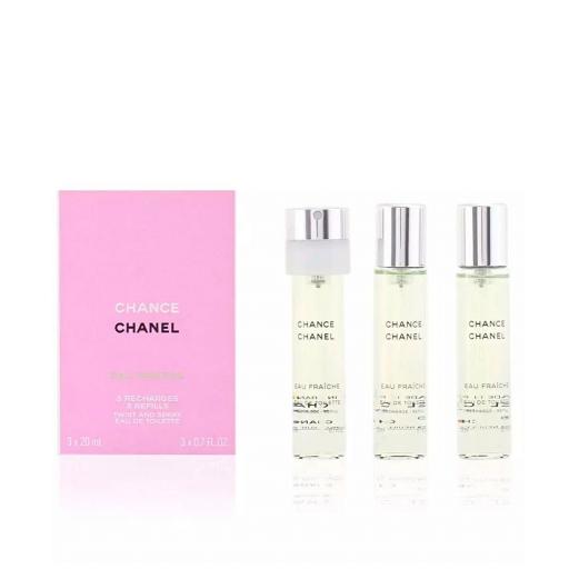 CHANCE EAU FRAICHE eau de toilette vaporizador twist & spray 3 recargas 3 x 20 ml