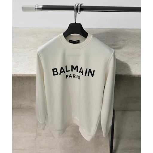 SUDADERA BALMAIN (BLANCA)