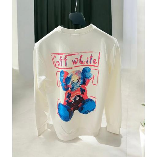 SUDADERA OFF WHITE  (BLANCA)