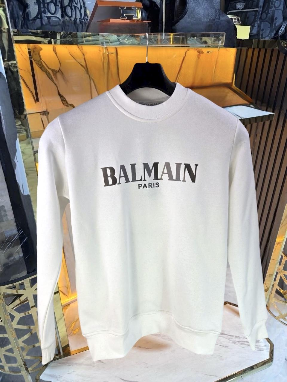 SUDADERA BALMAIN (BLANCA)