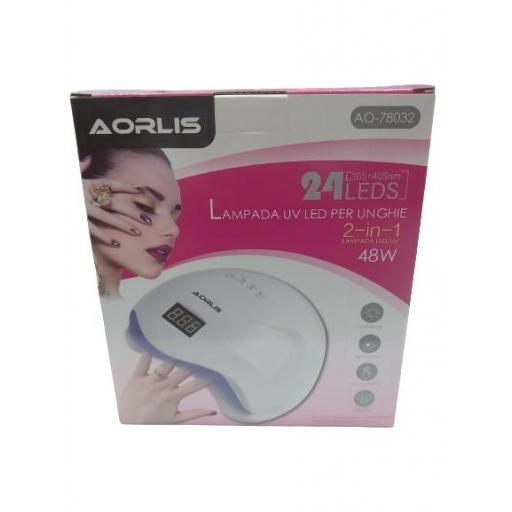 LAMPARA PARA UÑAS EN GEL SEMIPERMANENTE AORLIS 24 LEDS [0]