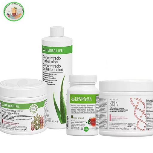 Pack Colágeno + Fibra + Aloe + Té 51 gr