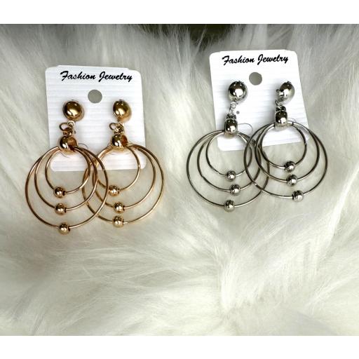 Pendientes aros triple 