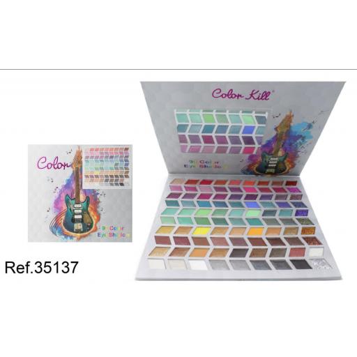 Paleta de sombras 90 colores con espejo 