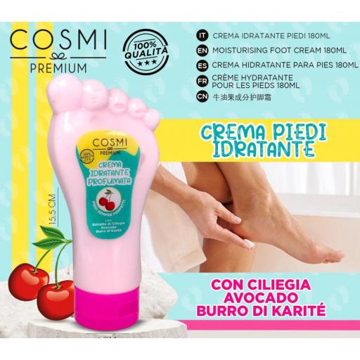 Crema hidratante de pies aroma cereza 