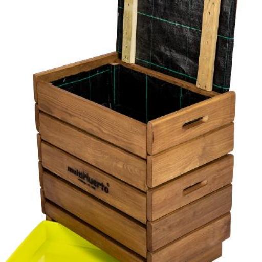 Vermicompostador de madera Frutero completo + 500 lombrices [1]