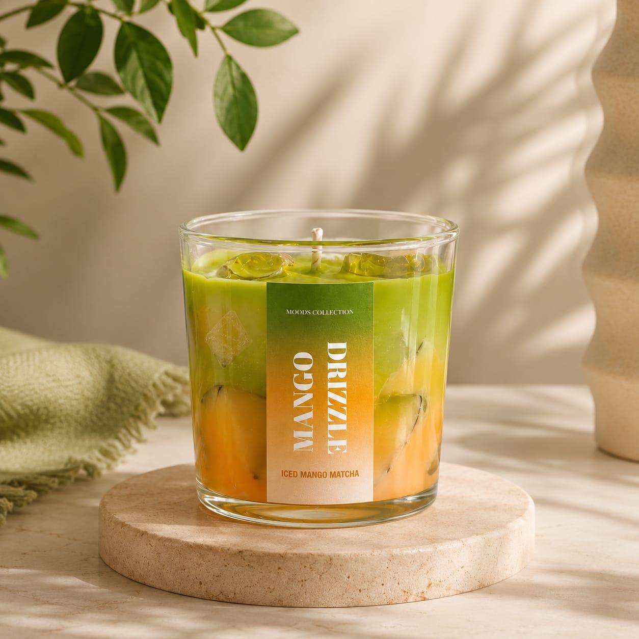 Anira Moods Vela Aromática Mango Drizzle Iced Matcha 350gr