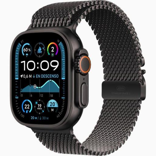 Apple Watch Ultra 2/ GPS/ Cellular/ 49mm/ Caja de Titanio Negro / Correa Milanese Loop Grande