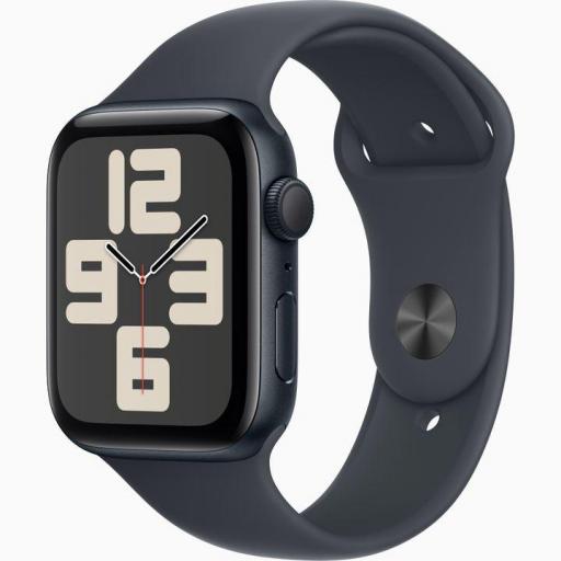 Apple Watch SE 3rd V2/ GPS/ 44mm/ Caja de Aluminio Medianoche/ Correa Deportiva Medianoche S/M