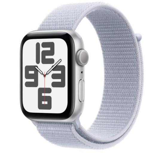 Apple Watch SE 3rd V2/ GPS/ 44mm/ Caja de Aluminio/ Correa Loop Deportiva Azul Nube