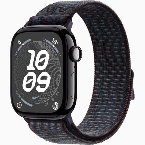 Apple Watch Series 10/ GPS/ Cellular/ 42mm/ Caja de Aluminio Negro Azabache / Correa Deportiva Negra S/M