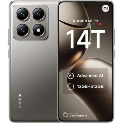 Xiaomi 14T Pro 12GB/ 1TB/ 6.67"/ 5G/ Gris Titanio