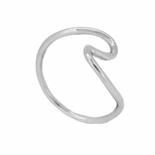 Anillo plata ola