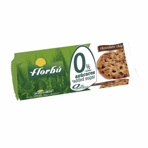 Cookies de choco 0% azúcares añadidos FLORBU, paquete 120 g 10U [0]