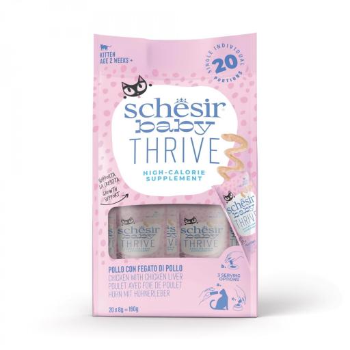 Schesir Baby Thrive: Suplemento cremoso de hígado de pollo para gatitos