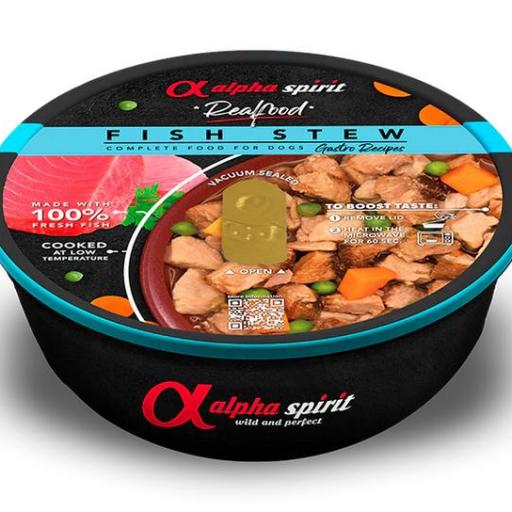 Alpha Spirit ESTOFADO de PESCADO para perros (280gr)