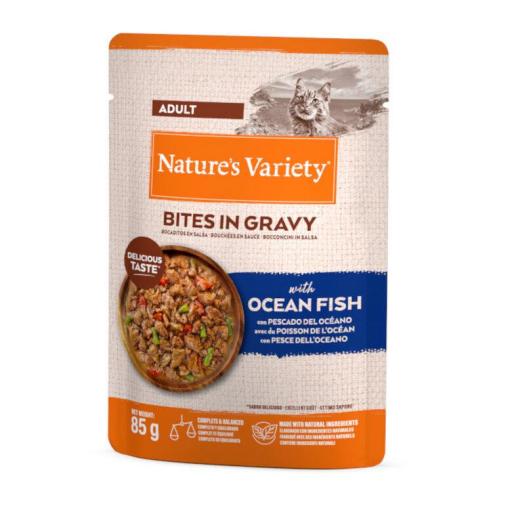Nature's Variety Adult Bocaditos de Pescado del Océano  en Salsa para gatos 