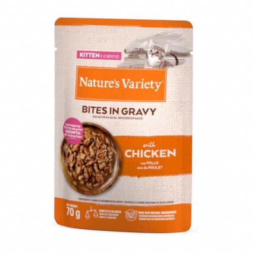 Nature's Variety Kitten Bocaditos de Salmon en Salsa para gatos  [0]