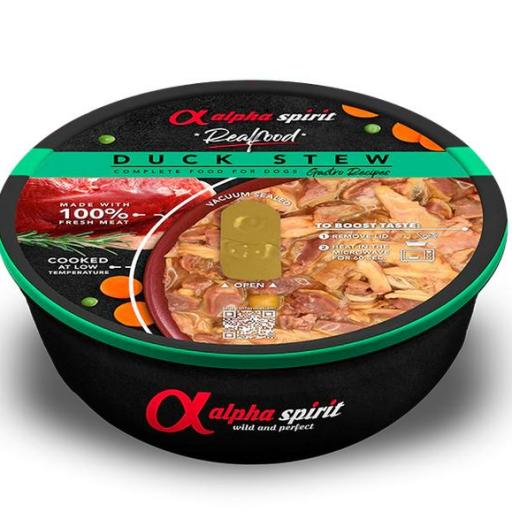 Alpha Spirit ESTOFADO de PATO para perros (280gr)