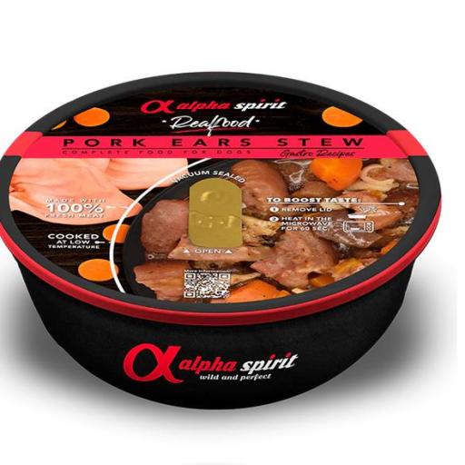 Alpha Spirit ESTOFADO de OREJA DE CERDO para perros (280gr)