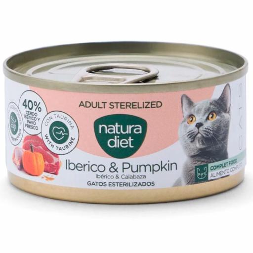 Natura Diet Cat Paté Ibérico & Pumpkin (Sterilized)